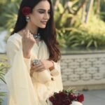 Surbhi Jyoti Instagram - Phool, patte and I 🫶🏼 . . . . . . . . . Wearing @chikankari.ariaa Jewellery @retrend_jewels 📸 @deepak_das_photography HMU @makeitupwithsimmy
