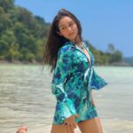 Tanya Sharma Instagram - She’s flower sweet🐚 And fire wild 🔥 . P.s - I got that cute heart necklace from the moken village ! The people there are Literally living on an island since 200 years and so content with their internet free life 💫also it’s handmade 🪺 Wearing - @srstore09 #phuket #islandvibes #beach #wildlife #tanyasharma #travelgram Phuket