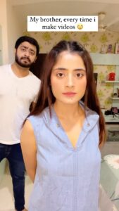 Vaishali Takkar Instagram - Jalta hai saala Majnuuu 😠 @neeraj.takkar 
#reels #reelsinstagram #reelsofinstagram #funnyvideos #brothersister #trendingreels #trending