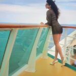 Vindhya Tiwari Instagram - Close your eyes and turn your face into the wind. Feel it sweep along your skin in an visible ocean of exultation 🌊💙 Do u love this song n these seized moments ?? #song #cruising #trendingsongs #breeze #ocean #wind #ship Cordelia Cruise