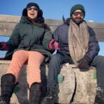 Vrushika Mehta Instagram - Ek taraf baraf hai Ek taraf mein 🥹 Ps: Swipe to see Dhoop se energy milti hai toh mein 😂😂 bhumil ki creativity Pc: @bhumilmehta8 #canada #picoftheday #instagram Island Lake Conservation Area