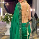 Aahana Kumra Instagram - Walk of fame 🦚🦚🦚💚💚💚 Saree : @eeshakunalcouture Jewellery : @pinksalt.in #weddingseason . . . . #weddinginspiration #wedding #sareenotsorry #sareelover #aahanakumra #weddingstyle #friday #friyay #fridaymood #fridayfeeling #prettygirlswalklikethis