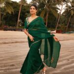 Aahana Kumra Instagram - Walking into 2023 be like 🎄💚🐍🦖🐢🪲🦚🥑 Styling : @juhi.ali Make up and hair : @shrushti_birje Managed by : @suchijaggi . . . . #indianoutfit #sareenotsorry #sareelover #indian #aahanakumra #tuesday #tuesdaymotivation Goa