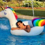 Aahana Kumra Instagram - Best new year Eve!!!! 👙🦄🍹🌞💕 Also hoping for more badass unicorns 🦄🦄🦄🦄🦄🦄🦄🦄 #byebye2022 #happynewyear . . . . #newyear #newyeareve #bestsunset #sunset #sundetlovers #aahanakumra India