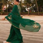 Aahana Kumra Instagram - Walking into 2023 be like 🎄💚🐍🦖🐢🪲🦚🥑 Styling : @juhi.ali Make up and hair : @shrushti_birje Managed by : @suchijaggi . . . . #indianoutfit #sareenotsorry #sareelover #indian #aahanakumra #tuesday #tuesdaymotivation Goa