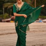 Aahana Kumra Instagram - Walking into 2023 be like 🎄💚🐍🦖🐢🪲🦚🥑 Styling : @juhi.ali Make up and hair : @shrushti_birje Managed by : @suchijaggi . . . . #indianoutfit #sareenotsorry #sareelover #indian #aahanakumra #tuesday #tuesdaymotivation Goa