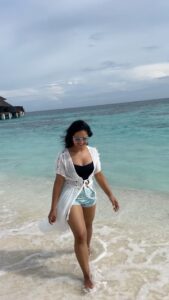 Aashika Padukone Instagram - In the waves, mind at ease 🤍