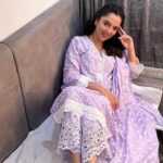 Ahsaas Channa Instagram - Happy in @shopmulmul 💜🤍
