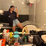 Ahsaas Channa Instagram - Here’s to the 6 am energy of a girl who’s exhausted because of the most hectic week she’s had but she’s living and loving it a lot She’s also obsessed with this shirt by @turnt.up.clothing Makeup by @imsumansingh Hair by @ramihalder Phone case @toclosetofficial