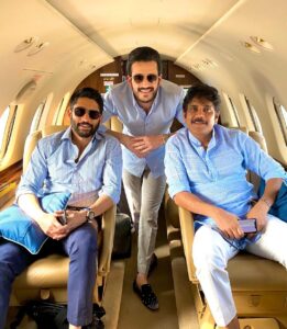 Akhil Akkineni Instagram - With my Main Men @chayakkineni and daddy cool  #chennaibound !