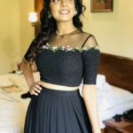 Akshaya Udayakumar Instagram - Sometimes flowers can bloom in dark side too 🌺🖤 Costume:-@arathijayaraj @meluha__arathijayaraj 🤍 Mua:-@lilacmakeovers 🤍@three_b_maquillage Nail art:-@nails_by_rakhi 🤍
