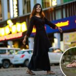 Akshaya Udayakumar Instagram - I always prefer flat sandals for my comfortability but when it comes to function and party wear I was supposed to go with heels with no option @hfjourney changed the story by introducing ' Dimontinoes ' - the leather flat sandal Definitely a great choice for party wear ! Vc:-@freezeframes___ ✨