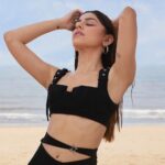Alaya F Instagram - Kickstarting U-Turn promotions🖤 Photos by @trishasarang Make up by @divyashetty_ Hair by @souravv_roy_ Styled by @mohitrai @shubhi.kumar @teammrstyles