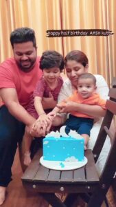 Alya Manasa Instagram - Happy half birthday ARSH kutty 😘😘😘