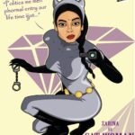 Anangsha Biswas Instagram - 💥"Politics Mei Humari Phormal Entry Aur Liphetime Ijjat"💥 #zarinabegum As the #catwoman #Mirzapur2 #marvelcomics 🦉 @bongpicasso I dig this ... 🤘 Thankyou Caricatures