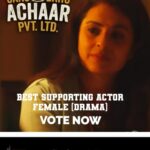 Anjana Sukhani Instagram - FILMFARE..Fortunate to be nominated in Best supporting actress category for #saasbahuachaarpvtltd Link in bio Somewhereontheearth