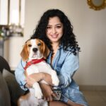 Apsara Rani Instagram - Happy birthday to the Love of my life my Harry❤️ You’re the best thing happened to me and I love you so much my bacha😘🎂💋 1 year old puppy🐶💋 @princeharry18_ 📸- @raisoniproductions . . . . #harrythebeagle #happyholi #beagleboy #happybirthday #birthdayboy #birthdayboy🎉