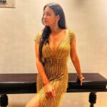 Barkha Bisht Sengupta Instagram - Coz this years gonna be Golden ✨ Wearing : @majesticbyjapnah Styling : @stylebyriyajn Pr : @pr4ucommunications Managed by : @silverbell.networks
