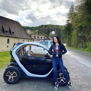 Celina Jaitly Instagram - One of the best things that I have learnt living in Austria is living with the goal of a life in agreement with nature. While I live in a scenic historic village in the very high altitude alpine area of central Austria I do often take trips to the bigger cities like Graz, Vienna & Salzburg for some “ME Time”. 
These historic cities have tiny beautiful lanes that tell tales of centuries and going through them is like a journey snaking through time periods, from past into present. However, the only drawback is finding a place to park. While I only feel most comfortable driving all terrain SUVs One of my favourite things to do is rent this amazing two-seat electric microcar & enjoy a day of European city pleasures while feeling good about my carbon footprint ( and finding the best parking spots)
Austria is considered to be the environmental flagship of Europe and I have learnt so many wonderful things here. Not only have I grown so much in Austria, I regained my soul in its nature, Hence contributing to its fairyland nature and environment I feel like I am protecting my own soul. 

#celinajaitly #celinajaitley #celinainnature #austria #bollywood #twizy @renault.at