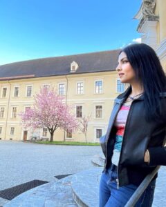 Celina Jaitly Instagram - When the Cherry blossoms bloom in Austria… It’s official that it’s now spring…. Beautiful Spring with all its glory of Cherry and apple blossoms is always so symbolic… After all, our story is written by the one who knows us better than we know ourselves. Trust the process and remember that fate is never late, so endure with beautiful patience………

#cherryblossom #celinajaitly #austria #naturelovers #bollywood #quotes