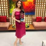 Chahatt Khanna Instagram - Nothing beats the feeling of wearing your own Brand and receiving an award for Your Brand ;) Tnx for the best entrepreneur & Fashion icon of the year award , this goes to @ammarzofashion and the whole team @sandy_bhargava @rohan_gandotra @simrankhannaofficial @ak21____ @khannageeta2430 @official_badshah_hacker @viral_darji @Poojatiwari386 #award #entrepreneur #womenentrepreneurs #womenempowerment #ammarzo #team #whatiwore #startup #vocalforlocal #indian #fashion #instafashion
