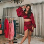 Chahatt Khanna Instagram - Red #bts #home #ck #reelsinstagram #chahattkhanna #ammarzo #grooves #dolledup #ammarzogirl outfit @ammarzofashion