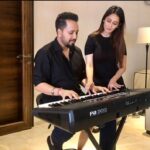 Chahatt Khanna Instagram - Lets be someone’s quarantine, Glad we found each other in this lockdown #quarantinelove ❤️🌈 @mikasingh #learningmusic