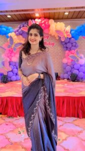 Chaitra Rai Instagram - Be your own kind of Beautiful ♥️

#simple #beautiful #saree #first #birthday #celebration #reels #reelsvideo #babygirl #sareelove #partywear #nishkashetty #mangalore #udupi #thankful #chaithrarai17