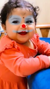 Chaitra Rai Instagram - 🤡🧿
@nishkashetty_official ♥️

#babyreels #nishkashetty