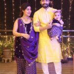 Debina Bonnerjee Instagram - Lots of love, light & happiness from us to you & your family 💜 #happydiwali . . . . Outfit - @asukacouture Stylist- @simrankhera5 @styledbyayushidixit #family #love #diwali #diwaliportrait #gurmeetchoudhary #debinabonnerjee #liannachoudhary
