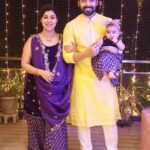 Debina Bonnerjee Instagram - Lots of love, light & happiness from us to you & your family 💜 #happydiwali . . . . Outfit - @asukacouture Stylist- @simrankhera5 @styledbyayushidixit #family #love #diwali #diwaliportrait #gurmeetchoudhary #debinabonnerjee #liannachoudhary
