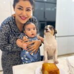 Debina Bonnerjee Instagram - Happy bday to my forever little boy #pablo . @mr.pablochoudhary . While we are busy clicking pictures something is transpiring between these 2. Lianna is holding Pablo’s back in her fist…. And he doesn’t know how to react. To pose or to complain or to feel the pain. . It was a day of realising that he understands and reacts like a human when it comes to his little sister @lianna_choudhary . #happybirthday #lianna