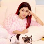 Debina Bonnerjee Instagram - When you are home full time … you pose with your pup. . #ootd @luluandskyofficial