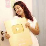 Debina Bonnerjee Instagram - We are a family of #1m .. feels satisfying that my #debinadecodes family is growing strong and interactive. . Thankuuuu for this #goldplaybutton @youtube .. a huge motivation to keeping on going consistently. 💖💖