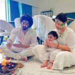 Debina Bonnerjee Instagram - Hamara wala happy holi . . . . . #happyholi #firstholi @guruchoudhary @lianna_choudhary @divishaadiva