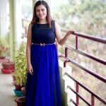 Dhanya Mary Varghese Instagram - Thank you @tvisha_designz for this👗 #dhanyamaryvarghese #actress #movie #actorslife #gown #blue #style #simple #simplicity #naturalmakeup #photography #biggboss #biggbosstop5 #4thrunnerup