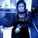 Dhanya Mary Varghese Instagram - Obsessed with Wednesday🖤 👗:@houseofemkaydesignerstudio #dhanyamaryvarghese #actress #model #dancer #dress #design #gowns #blackgown #wenesday #obsessed #night #wednesdaydance #biggbossmalayalam4 #asianet #jennaortega #netflix #netflixseries #tradind #viral