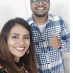 Dhanya Mary Varghese Instagram - I am so happy to meet my friend @warriersach after a long time(11 yrs)❤. Met at GLAM with MOM event conducted by @acvasianet & @rosebowlchannel at Technopark. #dhanyamaryvarghese #sachinwarrier #friendship #friends #actorslife #singer #biggboss