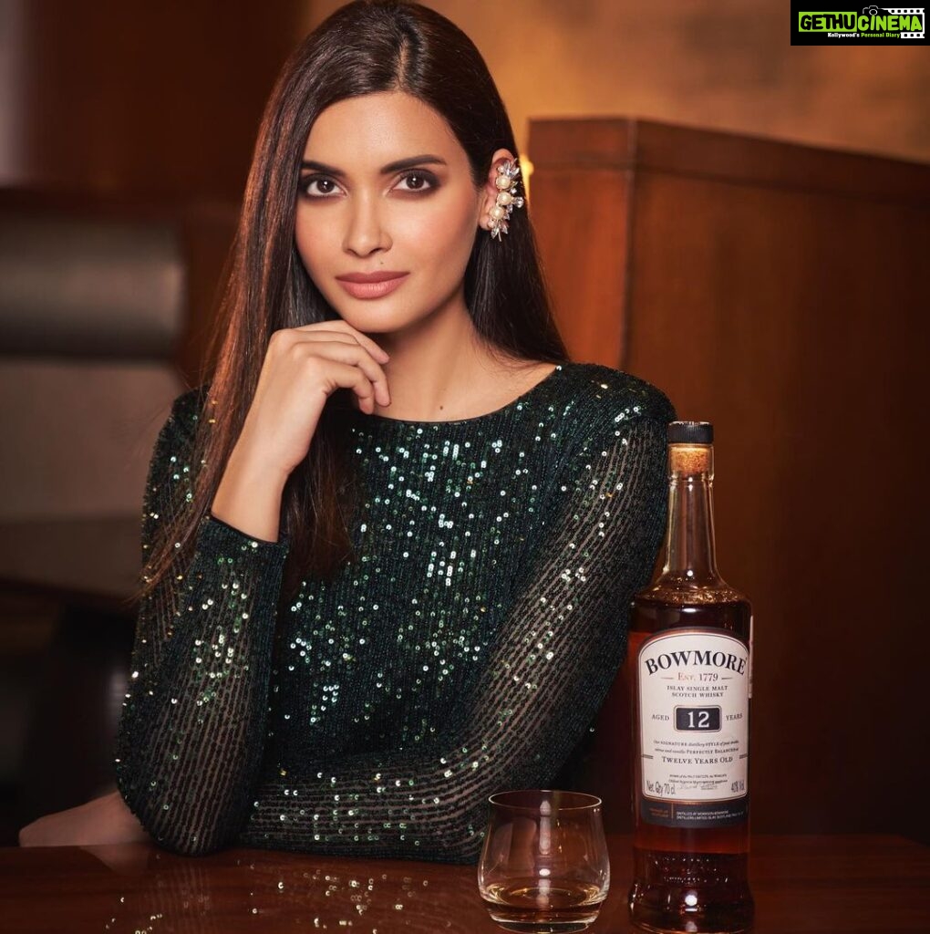 Diana Penty Instagram - Loving this exceptional #collaboration with Bowmore! Bowmore’s extraordinary quality celebrates The Art of Time and how the Single Malt benefits from the power of time, becoming even more beautiful and precious over the years. The story of Bowmore unlocks the rich layers of heritage and pays homage to the craftsmanship and legacy behind Islay's oldest Scotch distillery which has been around since 1779. • • • #Bowmore #TheArtOfTime #Islay #SingleMaltScotch #BowmoreMoments #time -Drink Responsibly -This content is for people above 25 years of age only