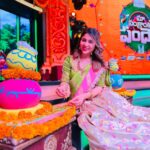 Hamida Khatoon Instagram - Happy SANKRANTI 🤗 Attire : @parisadesigners Jewellery: @houseofqc #hamida #hamidakhatoon #starmaa #love
