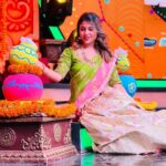 Hamida Khatoon Instagram - Happy SANKRANTI 🤗 Attire : @parisadesigners Jewellery: @houseofqc #hamida #hamidakhatoon #starmaa #love