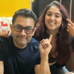 Ira Khan Instagram - Guess who did my make-up? It's interesting when your father walks up to you and claims he can do your make-up better than you can... and he turns out to be right. Who needs YouTube tutorials?!