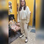 Ira Khan Instagram - I love matching clothes! I never understood the hype before. They're so fun. But I don't know how to arrange it in my closet. The top and pant get separated and that bugs me. I tried putting both on a hanger. But it's a lot of effort to fit the pant into the top and hang it together. Any tips? . . . #matching #comfy #docmartens #newwardrobe