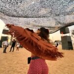 Krystle D'Souza Instagram - Ready to spread my wings and fly away 🦅 . . #musicfestival #sunset #magfields2022 #magneticfields #magneticfields2022 #yourstotake #musicfestivaloutfit #dessert @magneticfieldsfestival @budweiserindia Alsisar, Rajasthan, India