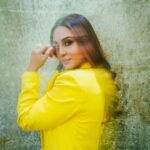 Krystle D'Souza Instagram - Yellow there 🐣 . . Outfit: @ranbirmukherjeeofficial Jewelery: @gehnajewellers1 HMU: @shaikhgalib Clicked by : @smileplease_25 Styled by: @dinky_nirh Filmcity Goregaon
