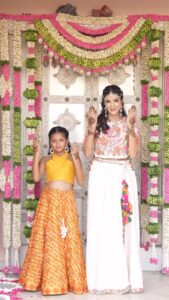Lakshmi Manchu Instagram - Mehendi shenanigans with my one and only! 

Outfit @shraddharambhia_official 
Makeup Artist @vibhu_makeupartist 
Jewellery @sheetalzaveribyvithaldas 
Hair Stylist @manasamakeup 
Stylist @6shweta 

Nivi’s Outfit @samtaandshrutistudio 

#MehendiFunction #MWedsM