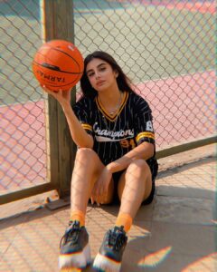 Miesha Saakshi Iyer Instagram - She shoots, she scores 🏀 
@bonkers.corner