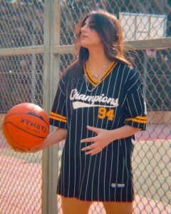Miesha Saakshi Iyer Instagram - She shoots, she scores 🏀 
@bonkers.corner