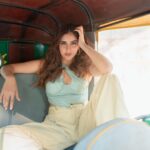 Miesha Saakshi Iyer Instagram - I didn’t feel like driving my Volkswagen, Thus Auto. 🛺 . . . . . . . . 📸 : @swagatsharmaphotography #getthepun #delhi #delhistreetphotography #delhidiaries #auto #green #yellow #ootd #streetstyle #streetwear #streetphotography #fashion #aesthetic #vibe #miesha #mieshaiyer #grateful #gratitude #thankyouforeverything 🧿✨