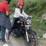 Monica Sharma Instagram - Vrooming in the hills 🏍 . . . Styled by- @Styledbycindy01 . . . #royalenfield #royalenfieldclassic #biker #hills #vroomvroom #bikergirl #instabike #instagood #instafashion #instafashion #instastyle #instamood #bulletlovers #bullet #bikelovers #bikeride #classic #classic350 #hillstation #bikers #bikers #bikerchick #bikerchicks #love #art #pictureoftheday Rampur Bushahr HP 06